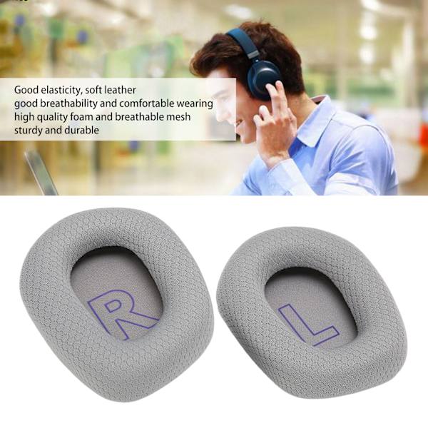 Earpads-tyynyt Hengittävät Mukavat Joustavat Vaihtoehtoiset Korvatyynyt Logitech G733 -kuulokkeille Hopea Harmaa