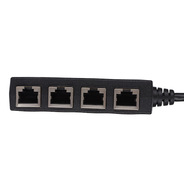 RJ45 Splitter Adapter 1 til 4 Port Jevn Overføring Utmerket Tilkobling Nettverkskabel Adapter
