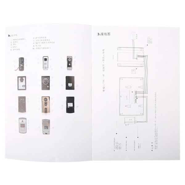 Videodørtelefon med tovejs kommunikation - Dørklokke med intercom-sæt 110-240V (AU-stik)