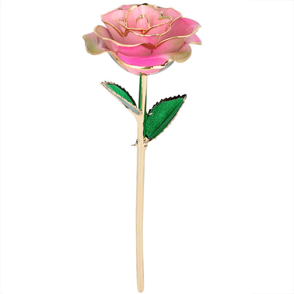 11'' Långskaftad 24k Guldförgylld Äkta Rosblomma Alla hjärtans dag Födelsedagspresenter (Tre Färggradienter)
