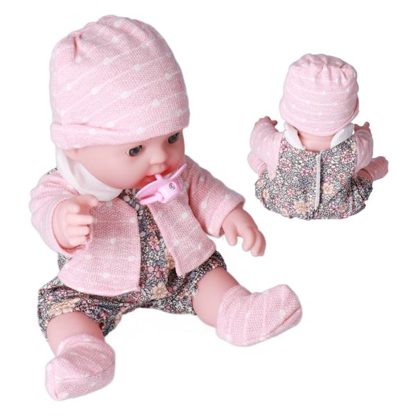 Realistisk Reborn Baby Doll Fashion 12in Tvättbar Vit Flicka Mjuk Kropp Leksak för Barn FödelsedagspresentQ12G-002C-026 Grå