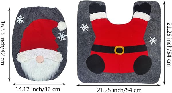 Juletoalettsetetrekk og mattesett - Festlige juletrepynt til hjemmefester