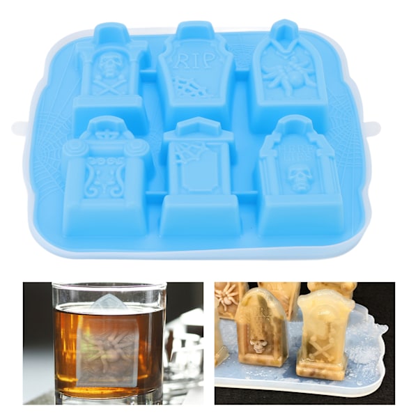 Ice Cube Silicone Cake Candy Chocolate Ice Cube Maker Tray Party Supplies for Halloween Blue