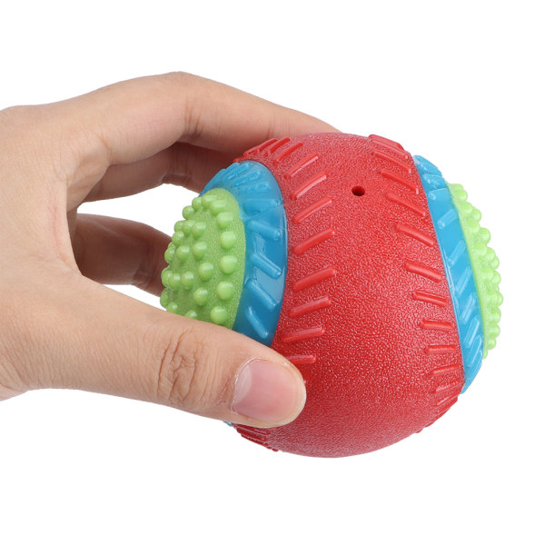 Kjæledyr Hunder Gummi Elastisk Ball Tygge Tenner Sliping Sikker Trening Interactive Toy