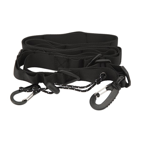 Camping förvaringsrem Multifunktionell halkfri nylon axelrem med triangulär ring för campingtillbehör Svart