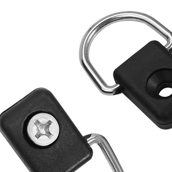 10 kpl musta kanootin kajakin kalastuslaitteiston D-rengas M6-ruuveilla Bungee-sarjan lisävarusteelle