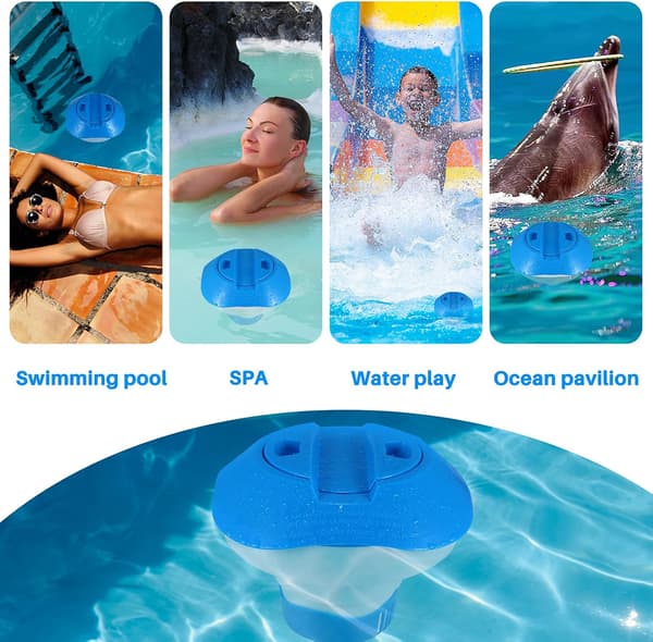 Flytande klortablettdispenser för pool, spa, bubbelpool, fontän