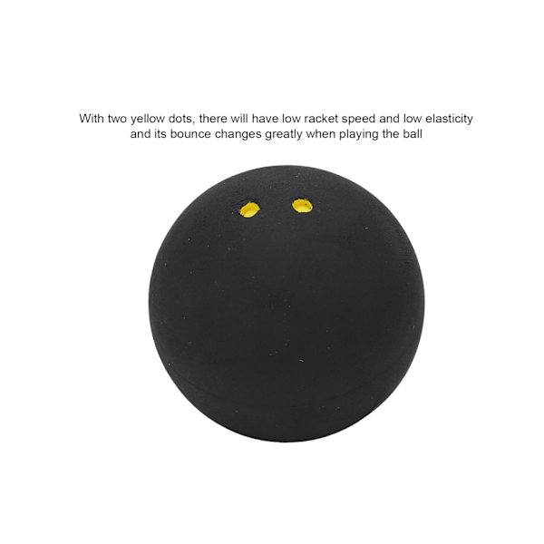 37mm Sports Competition Squash Ball Dubbel Gul Prick Gummi Squash Bollar för Träning och Träning