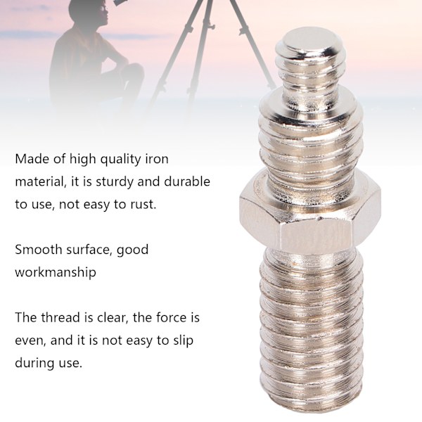 1/4 tommer til 3/8 tommer kamera konverteringsskrue til stativ kuglehoved monopod hurtigudløserpladeE7