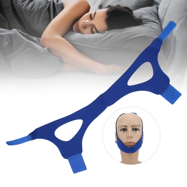 Anti-snork Triangle Belt Stopp Snorking Belt Søvnstøtte Stropp Natt Sovehjelp VerktøyBlå