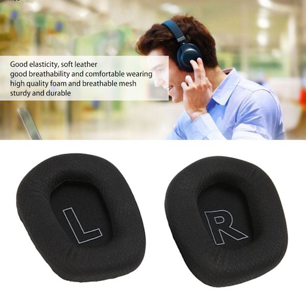 Öronkuddar Andningsbara Bekväma Elastiska Ersättningsöronkuddar för Logitech G733 Hörlurar Svart