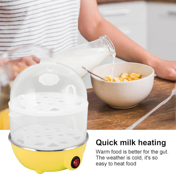 Hjemme Egg Cooker 350W 2 Lag 14 stk Egg En Gang Auto Power Off Safe Durable PP Egg Boiler Med Målekopp for Hjem