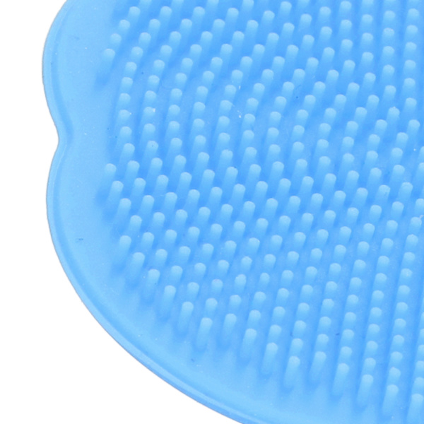 2PCS Baby Scalp Brush Set Mjuk Sensorisk Silikon Badborste Bekväm Nyfödda Hårbotten Badverktyg Blå