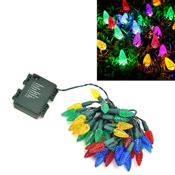 5m/16,4ft LED-koppartrådsljussträng Jordgubbsformade ljusslingor Batteridriven dekorativ lampsträng för rum, fest, bröllop