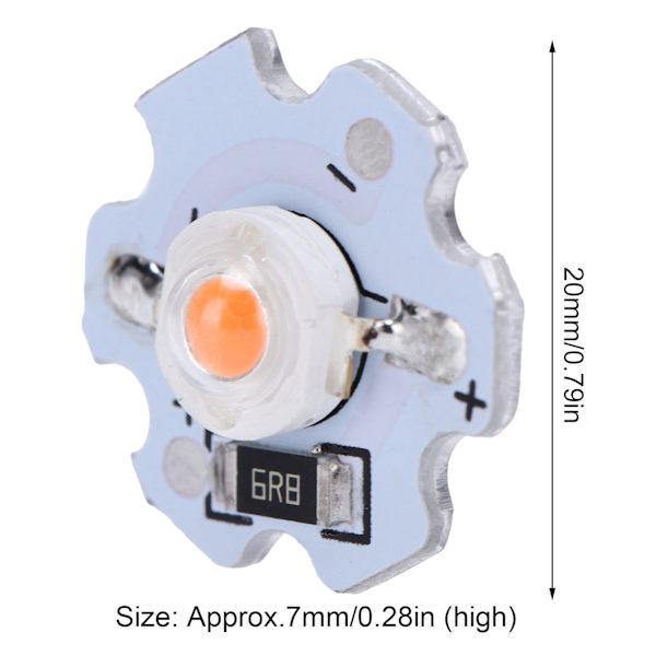 25 st 5V LED-chips 200LM 1W hög effekt LED-lampor pärlor för DIY-belysningsarmaturer rosa ljus 380‑840NM