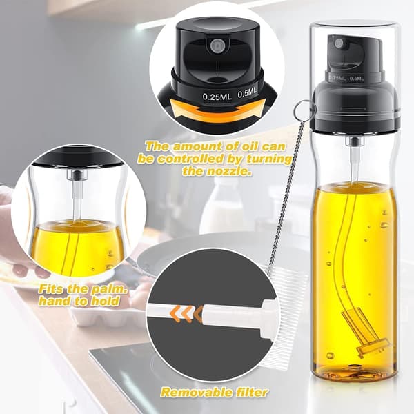 Justerbar olivenoliesprøjte til madlavning 200ML oliedispenserflaske genopfyldelige gadgets tilbehør bredt anvendt