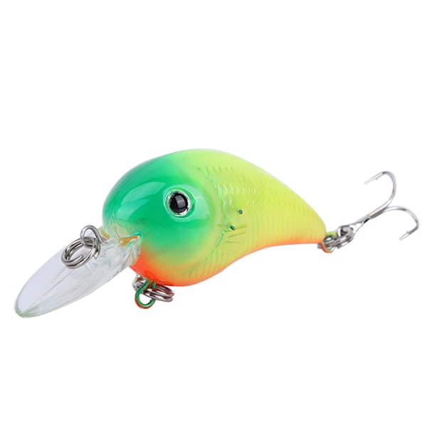 8cm LED-blixtljus nattfiskebete Crankbait fiskehård bete (gul)