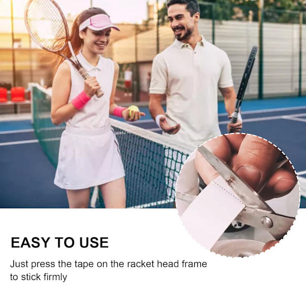 Tennis Racket Head AntiScratch Tape Racket Head Frame Guard PU Protective Sticker(Vit )