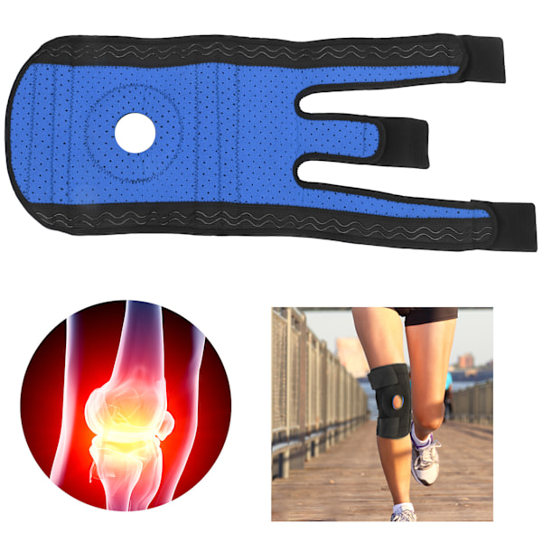 4 Springs Kneepad Perforated Breathable Knee Pad Collision Avoidance Protective GearBlack Blue