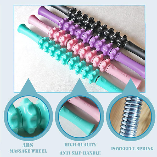 Hierontalaite Fascia Roller, Handheld Deep Tissue Hierontapuikkotyökalut, Selluliittihieronta, Manuaalinen lihasten irrotusrullahierontalaite, Hierontalaite black