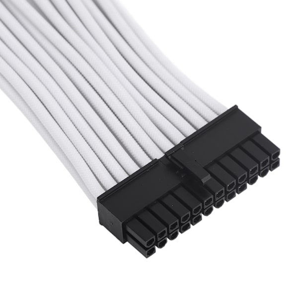 4 st 18AWG PSU Kabel Förlängningssladdar 30cm Nylon Sleeved 24 Pin ATX 4+4Pin CPU 6+2Pin PCIE GPU Strömförsörjning Förlängningskabel med Kammar Vit