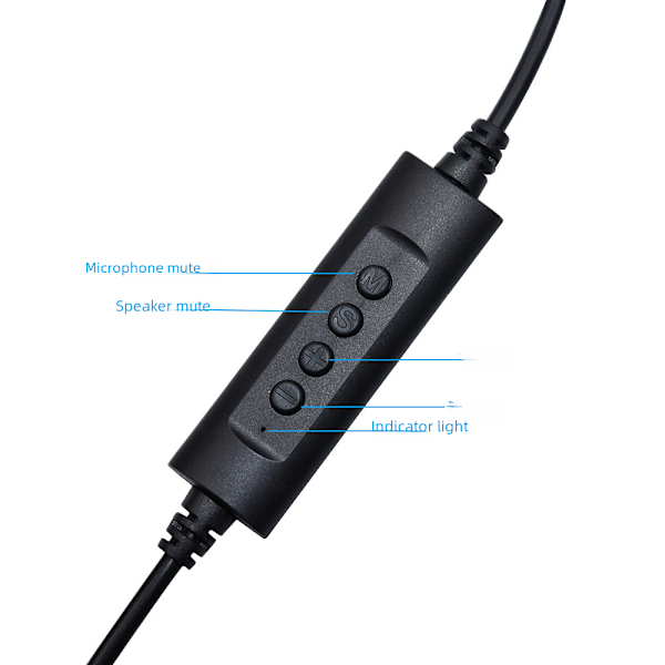 USB-telefon dubbel headset dator headset övervakning kundtjänst headset med trådkontroll headset brusreducerande headset