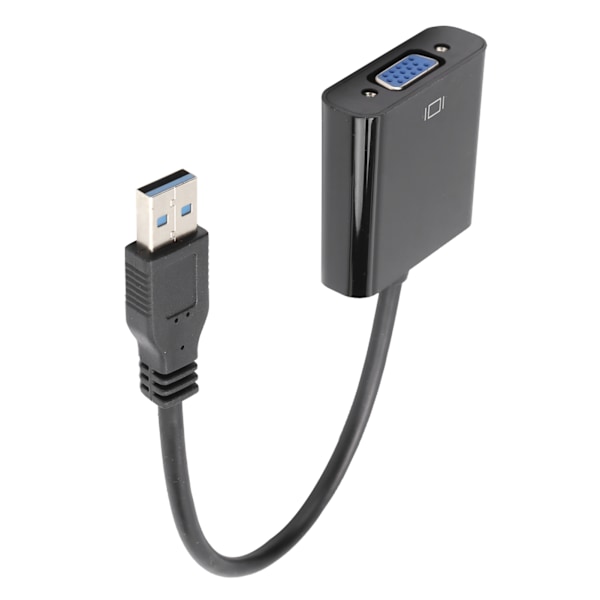 USB 3.0 till VGA Adapterkabel 1920x1080 Ljud- och Videokonverterare 5.0Gbps för Windows 7/8/10