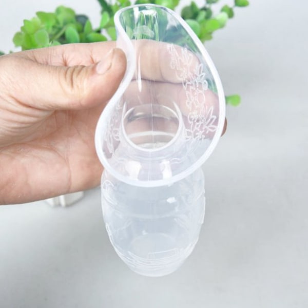 Handsfree Manuell Bröstpump, Livsmedelsklassad Silikon Bröstmjölksuppsamlare, Transparent, Portabel & Batterifri, Justerbart Sug För Komfort