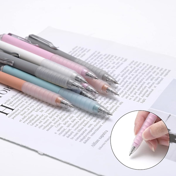 Retractable kulspetspenna för smidig skrivupplevelse för kontoret, hållbar och portabel design gelbläckpennor med supermjukt halkfritt grepp och