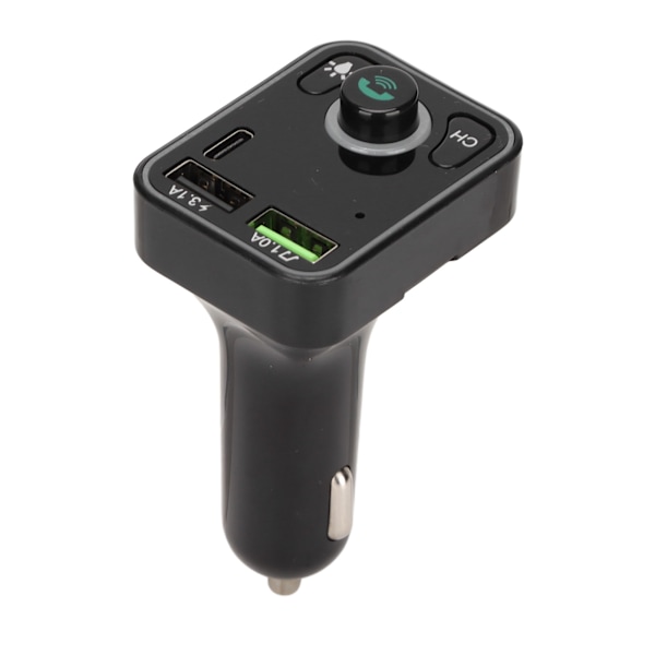 Billaddare Mini Billaddaradapter Stöder USB-minneskort BT med LED-skärm DC12V