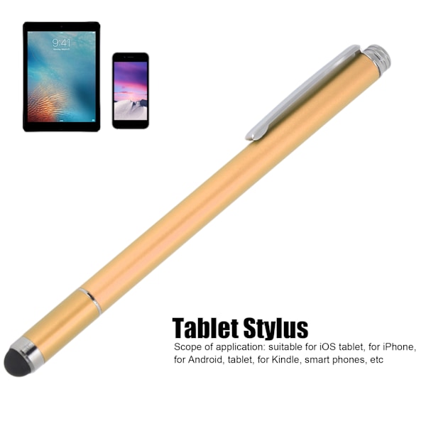 Stylus Penna 2 Funktioner Bekväm Kompakt Portabel Praktisk Touch Pennor för IOS Tablet för Kindle för IPhone Guld