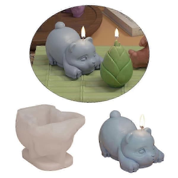 Silikoneform Bambusskud Harpiksform Panda Lysforme DIY Lysfremstilling[TT]