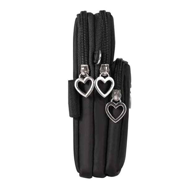 Mobile Phone Bag with Shoulder Strap - Handbag Black black