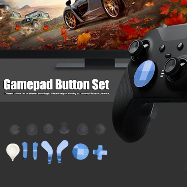 Spelkontroll Knapp Paddlar Set Gamepad Knapp Tillbehör Ersättningsset för Xbox Controller Blå