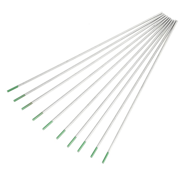 10 kpl puhdasta volframielektrodia WP vihreä kärki AC Tig-hitsaukseen 2,4 * 150 mm