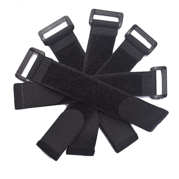 Sorte velcrostropper, 10-pak L