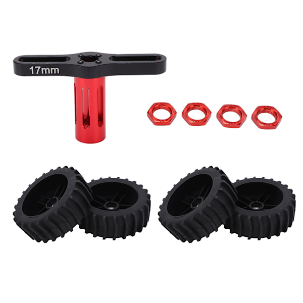 4 st 1/8 RC Lastbilsdäck Gummihjulsdäck Reservdelar Tillbehör Passar HPI RC Terrängfordon