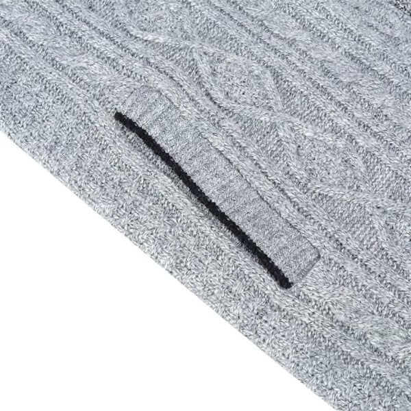 1 stk fortykket strikket genser for menn - lys grå Light Gray XL