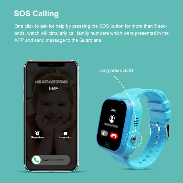 Smartwatch Barn Full Netcom med Betalning Telefon Video