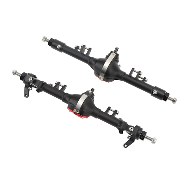 Metall RC Främre och Bakre Axelset Stor Styrning Integrerad RC Bilaxel för Axial SCX10 II 90046 90047 D90 D110 1/10 RC Crawler Bil Svart Röd