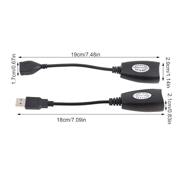 USB 2.0 till RJ45 Ethernet Förlängningsadapter Nätverkskabel Trådbunden Lan för OS X