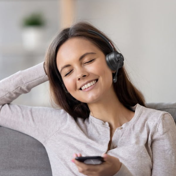 Hjässbygel Silver Business Bluetooth Headset med Mikrofon