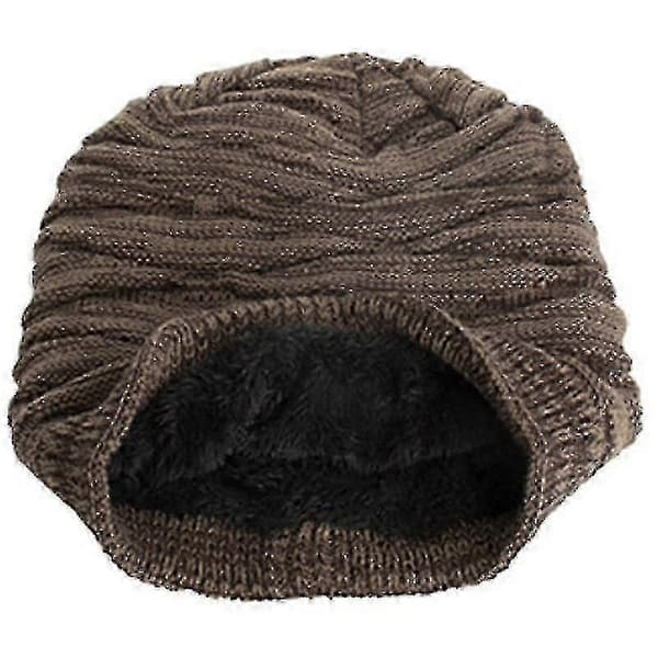 Unisex Vinter Slouch Lue Overdimensjonert Varm Strikket Lue [TT] Khaki