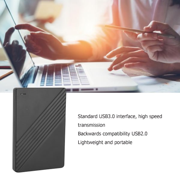 2,5 tums extern hårddisk 5 Gbps Höghastighetsöverföring USB 3.0-gränssnitt Portabel extern hårddisk för kontor 2TB