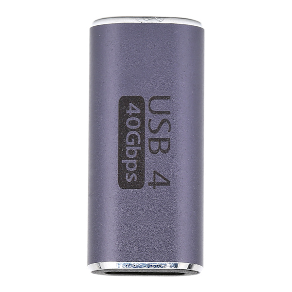 Typ C Hona till Hona Adapter Aluminiumlegering 40Gbps 100W Kopplare Förlängare för Surfplatta Mobiltelefon