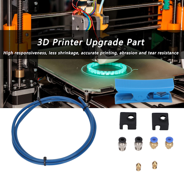 3D-skrivardelar Kit med PTFE-slang Silikonfodral PC4‑M6 PC4‑M10 Skärare 0,4 Munstycken för Ender 3/3 Pro/5 CR‑10/10S