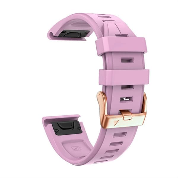 20 mm holdbar silikone urrem lyserød rem til Garmin Fenix7S 6S Pro5S Plus Instinct2S[TT]