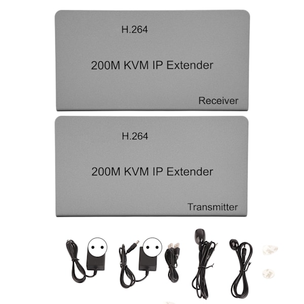 HD Multimedia Interface IP Extender 200m Full HD 1080P IR Kontroll Loop Out KVM Nätverks Extender 100‑240VEU Kontakt