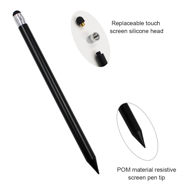 2 i 1 Pekskärmspenna Hög Precision Stylus för iPhone för Samsung Tablet PC