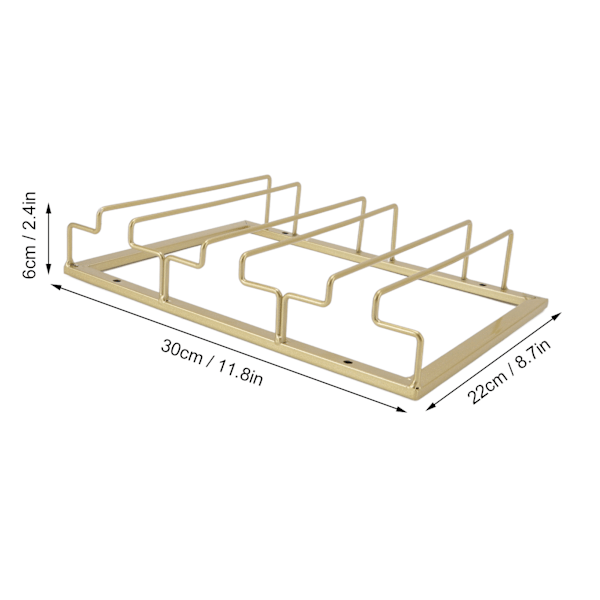 Jern Art Omvendt Vinglas Holder Europæisk Stil Hængende Vinglas Rack Under Kabinet Guld